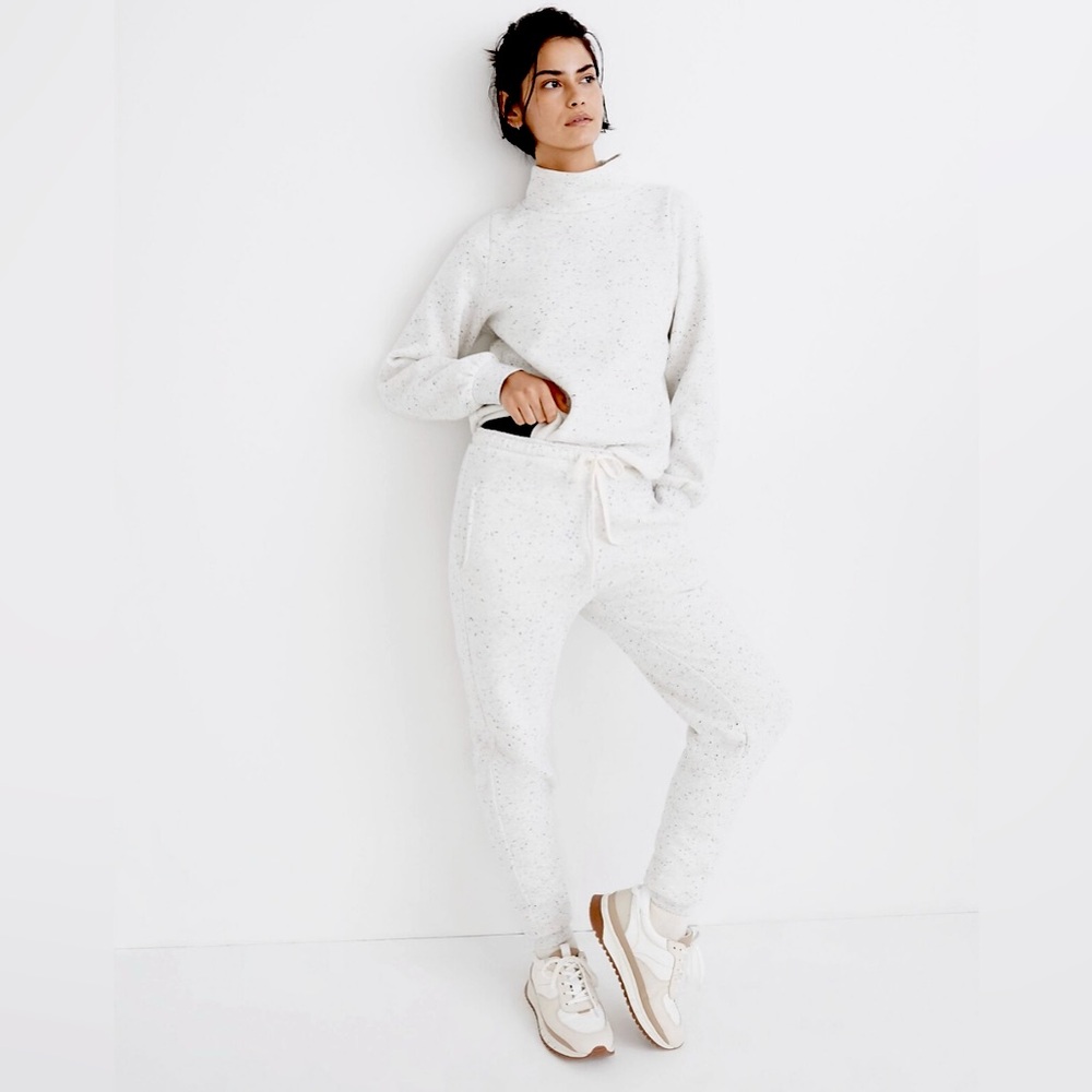 Madewell Betterterry Jogger Sweatpants Size Large Heather Donogal Grey/Mist